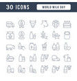 line icons world milk day vector image