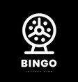 lottery bingo with machine and balls vector image vector image