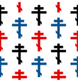 religious orthodox cross symbol seamless pattern vector image vector image
