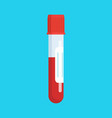 test tube with a blood sample vector image vector image