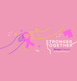 breast cancer awareness banner woman hands vector image vector image