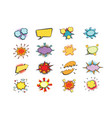 set of colored comic book bubbles isolated vector image
