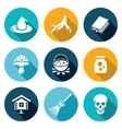 witch icons set vector image
