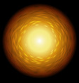 abstract golden circle with glow light effect vector image vector image