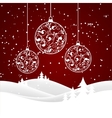 christmas snow with hills vector image