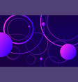 hipster landing page 3d dark violet neon colors vector image