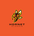 hornet bee gaming logo design vector image vector image