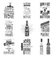 set of vintage wine typographic quotes grunge vector image