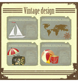 marine travel set vector image