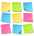realistic sticky note with shadow yellow paper vector image