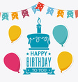 happy birthday card design vector image