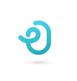 letter o number 0 logo icon design template vector image