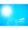summer background sun with lens flare vector image