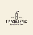 line firecracker hipster logo design graphic vector image