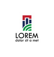 modern building symbol logo vector image vector image