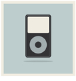 musc media mp3 player on retro vintage background vector image