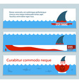 set of banners about save sharks and undersea vector image vector image