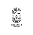 cabin logo design creative vector image