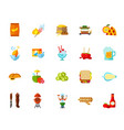 calories icon set vector image