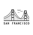 Golden gate bridge san francisco Royalty Free Vector Image