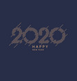 inscription happy new year 2020 vector image vector image