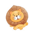 lion watercolor paint design cute animal vector image