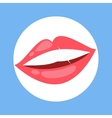 smile with white tooth design flat vector image