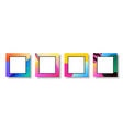 abstract modern color greeting card template set vector image vector image