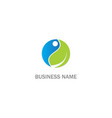 eco nature bio logo vector image vector image