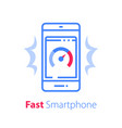 fast mobile phone smartphone app vector image