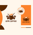 healthy coffee logo design template with coffee vector image vector image