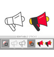 megaphone speaker stock sale news event line icon vector image