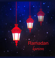 ramadan greetings card vector image vector image