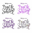 big set welcome back to school labels vector image vector image