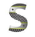 perforated metal letter s vector image