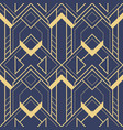 abstract art deco geometric tiles pattern on blue vector image vector image