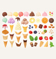 elements to create your own ice cream vector image vector image