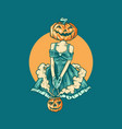 halloween girl costume vector image