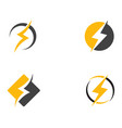 lightning icon logo and symbols vector image
