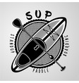 sup standup padle boarding sign vintage vector image