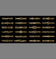 art deco gold borders golden luxury vintage vector image