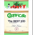 certificate best kid in the block vector image