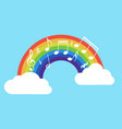 happy rainbow with music note isolated vector image