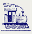 wild west steam locomotive vector image