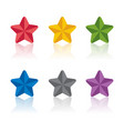 colorful stars isolated on white background vector image vector image