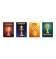 cups medals posters set vector image