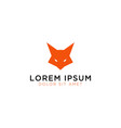 fox head logo design template vector image vector image