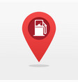 gas petrol fuel station pin pointer marker shape vector image