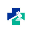 law justice firm health logo design template vector image