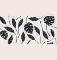 leaves branch and hand drawn doodle scribble vector image vector image